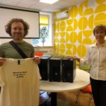 Feeniksin Kilta ry:n puheenjohtaja yhdessä Kiovan alueen lastensairaalan johtaja Kateryna Savinovan kanssa. Toimitimme lastensairaalalle tietokoneita ja muita tietoteknisiä varusteita.